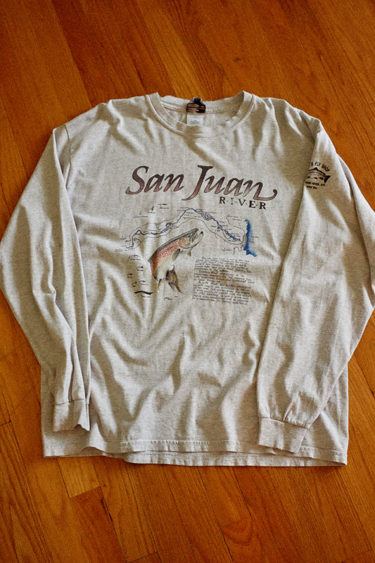 Distressed San Juan River Graphic Long T - XL