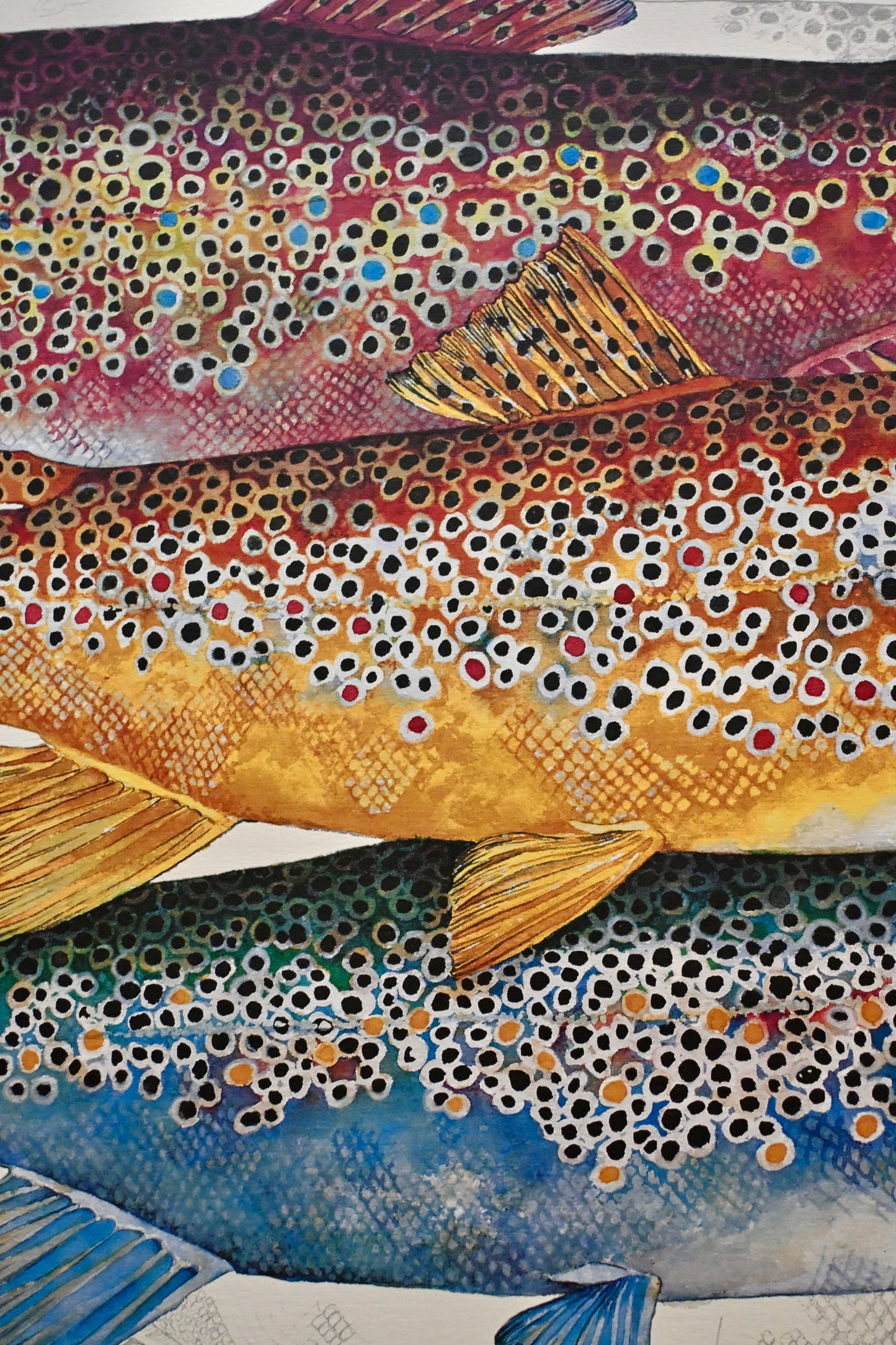 3 Brown Trout Print - Eileen Klatt 1993