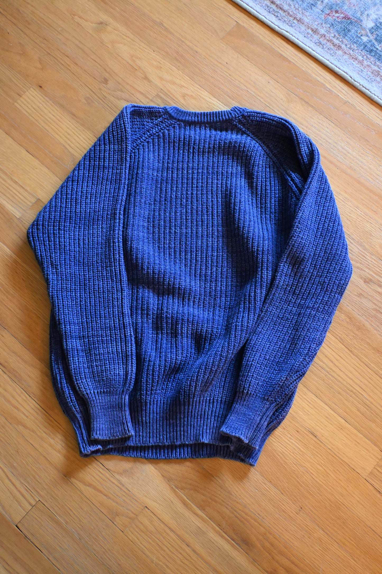 L.L.Bean Cotton Knit Fisherman Sweater - Large Tall Made in USA