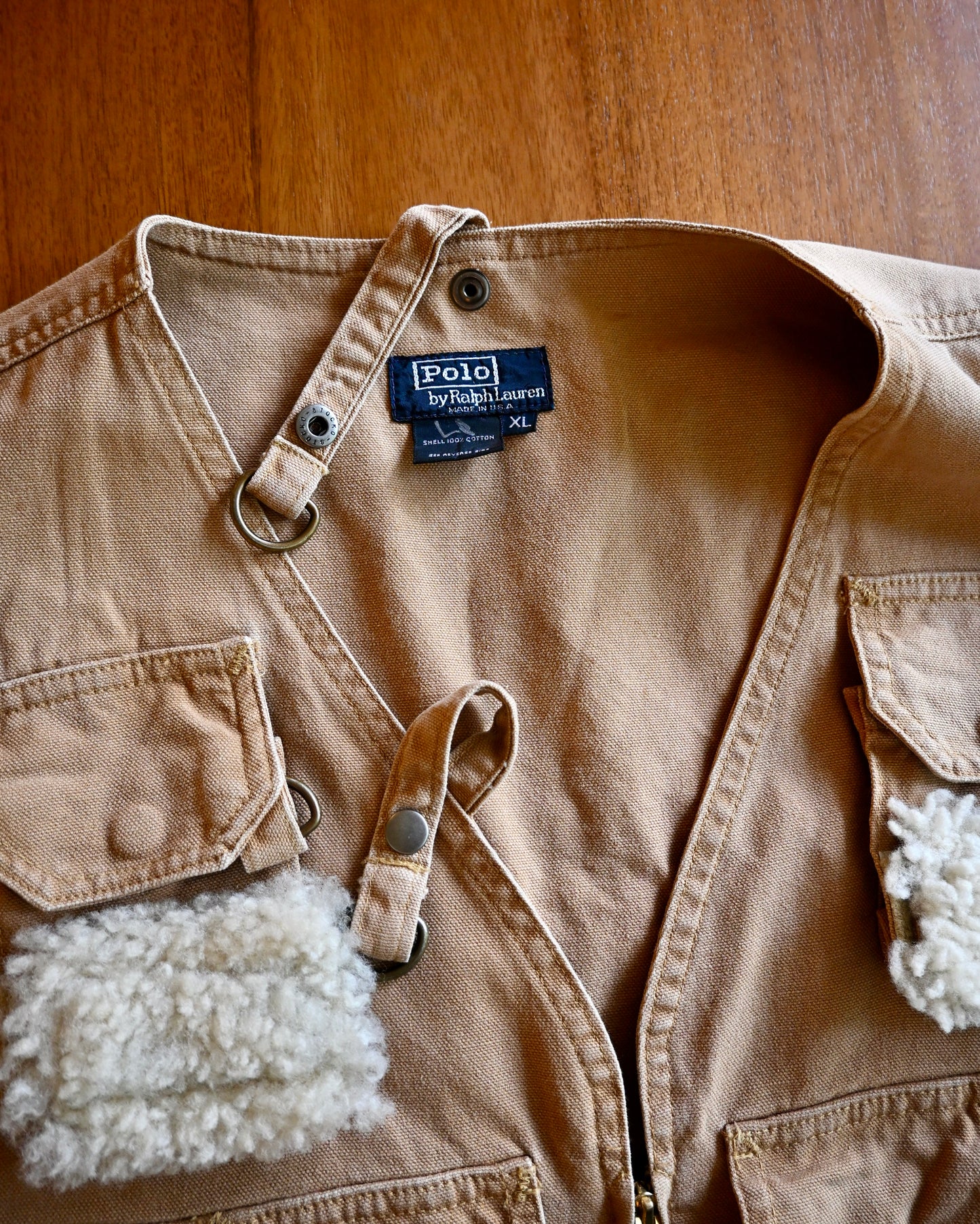 Made in USA Polo Ralph Lauren Canvas Fly Fishing Vest - XL