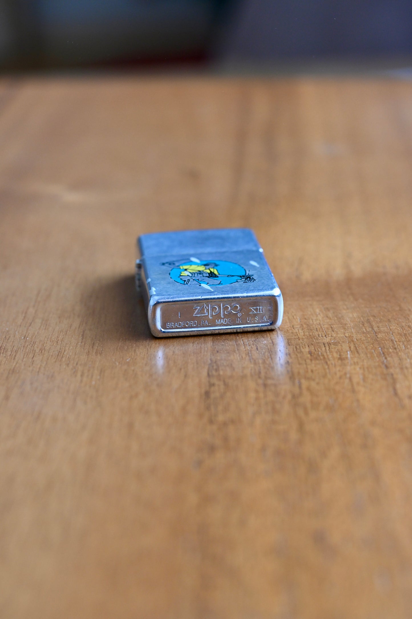 Distressed Vintage Angler Zippo