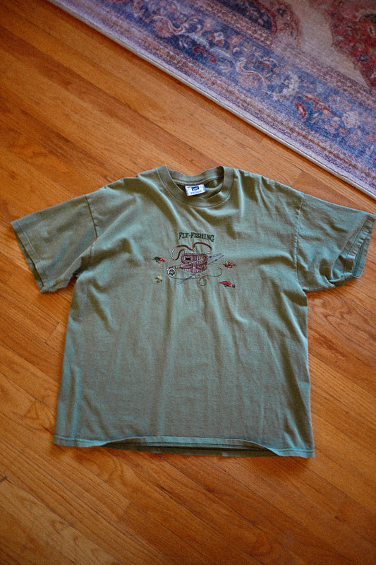 Lee Fly Fishing Embroidered T - XL