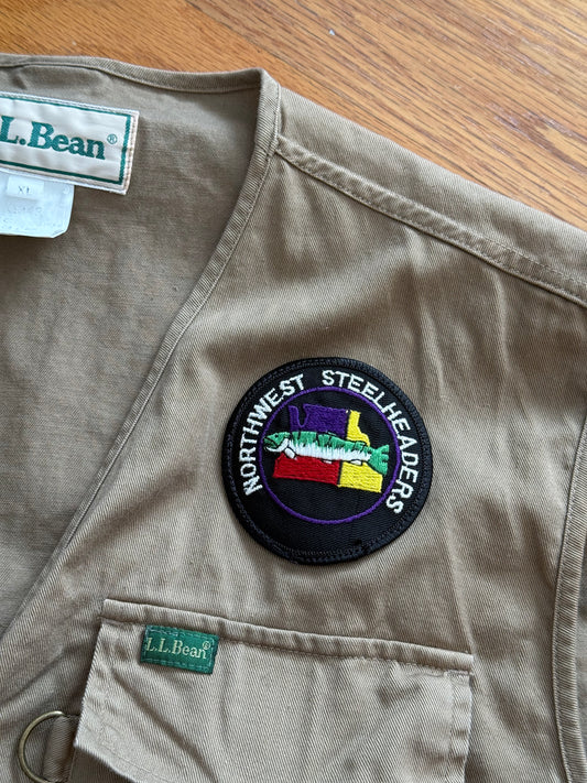 L.L.Bean Vest w/ Northwest Steelheaders Patch - XL