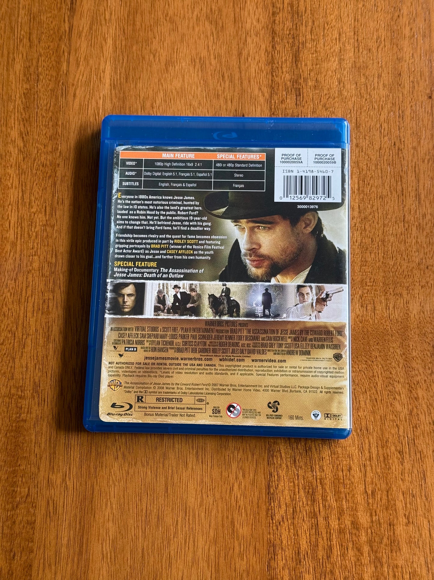 The Assassination of Jesse James By The Coward Robert Ford - Andrew Dominik Blu-ray