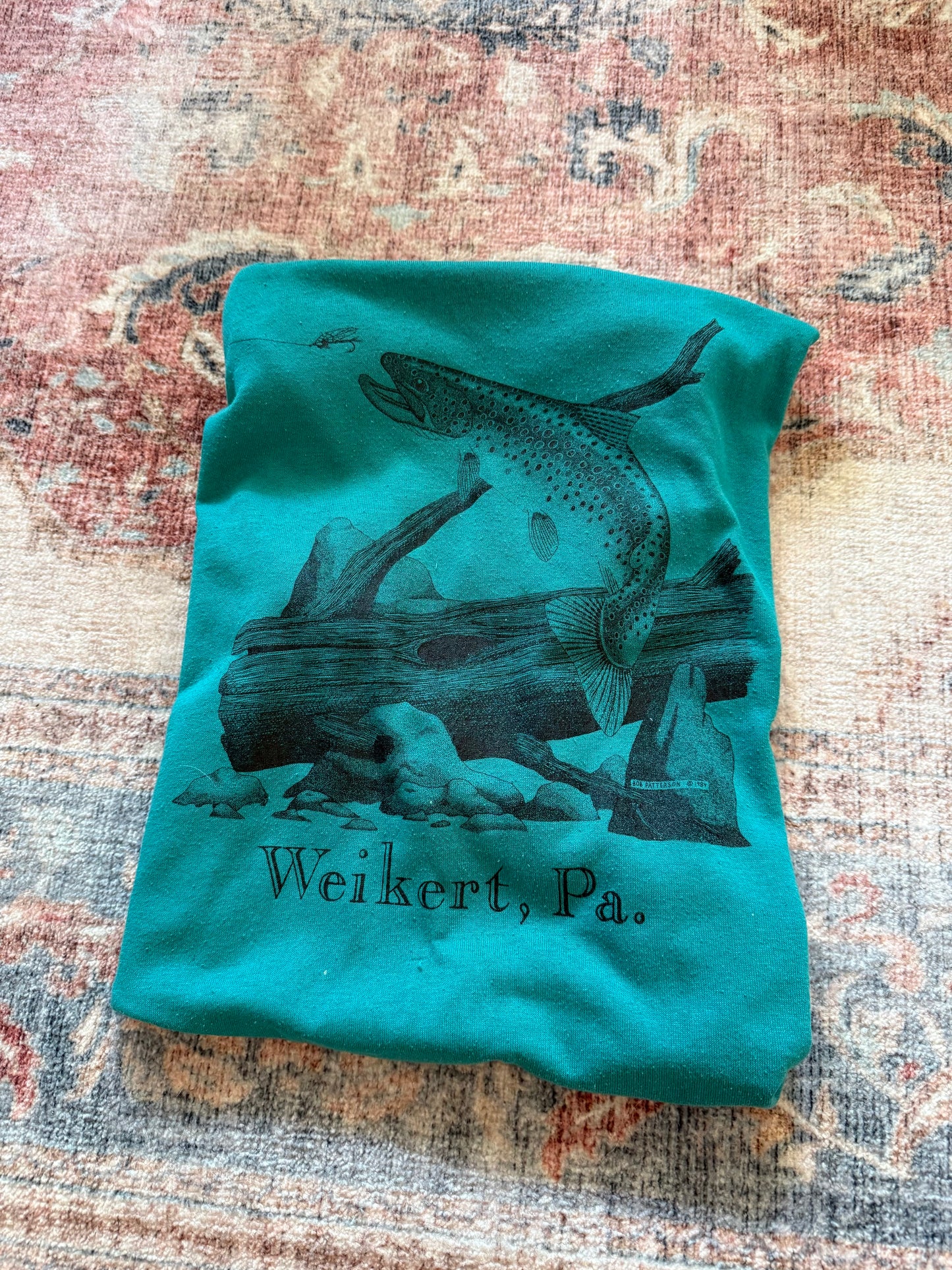 Distressed Weikert Penn Trout Shirt - M/L