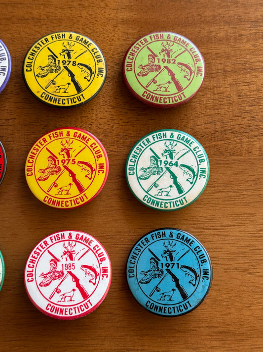 Connecticut Colchester Fish & Game Club Pins Lot of 9