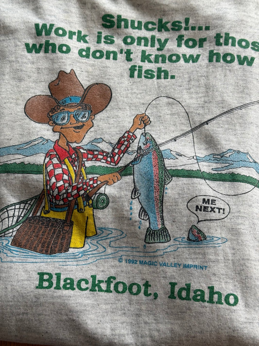 Distressed Blackfoot Idaho Trout T - XL
