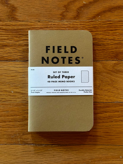 Field Notes Original Craft 3-Pack