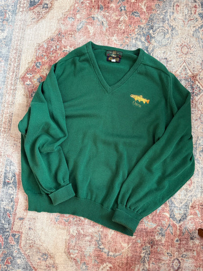 Vintage Orvis Egyptian Cotton V Neck Sweater - XL