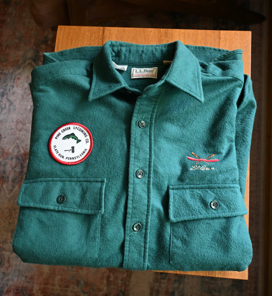 Vintage L.L.Bean Chamois Shirt w/ Slate Run Patch - 15 1/2