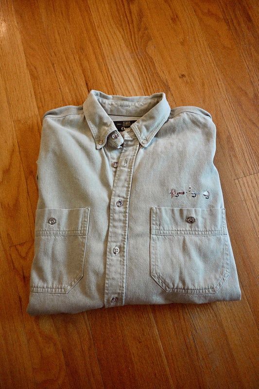 Orvis Tan Dry Fly Cotton Twill Shirt - XL