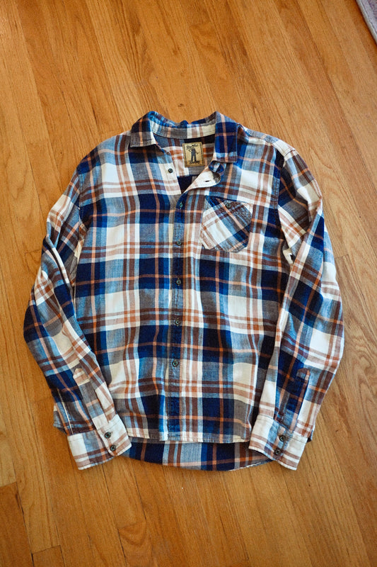 Blue Rail Flannel Shirt - L