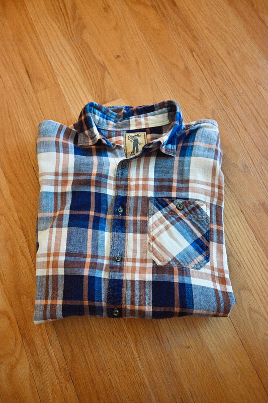 Blue Rail Flannel Shirt - L