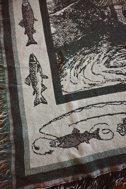 Vintage Fly Fishing Tapestry