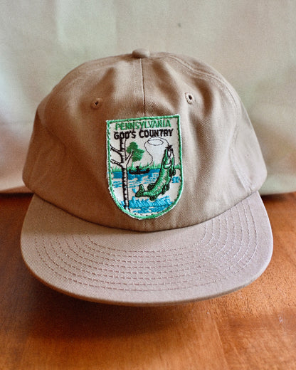 Vintage Tan Patch Caps