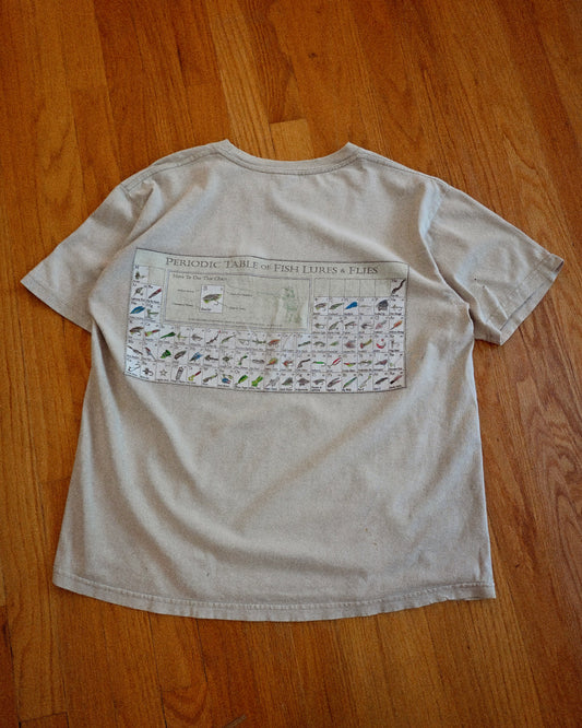 Distressed Columbia Periodic Table of Fish Lures & Flies T - M/L
