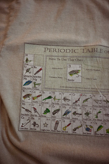 Distressed Columbia Periodic Table of Fish Lures & Flies T - M/L