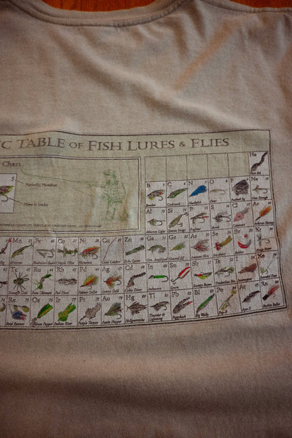 Distressed Columbia Periodic Table of Fish Lures & Flies T - M/L