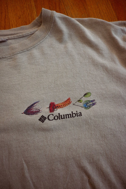 Distressed Columbia Periodic Table of Fish Lures & Flies T - M/L