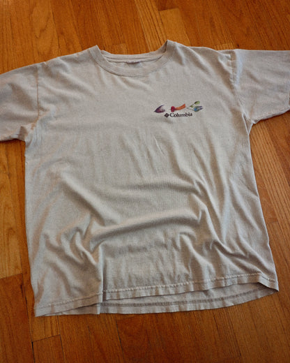 Distressed Columbia Periodic Table of Fish Lures & Flies T - M/L
