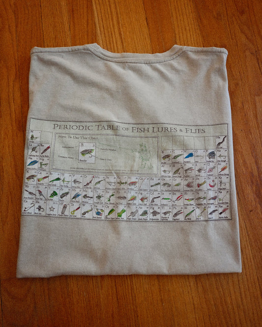 Distressed Columbia Periodic Table of Fish Lures & Flies T - M/L