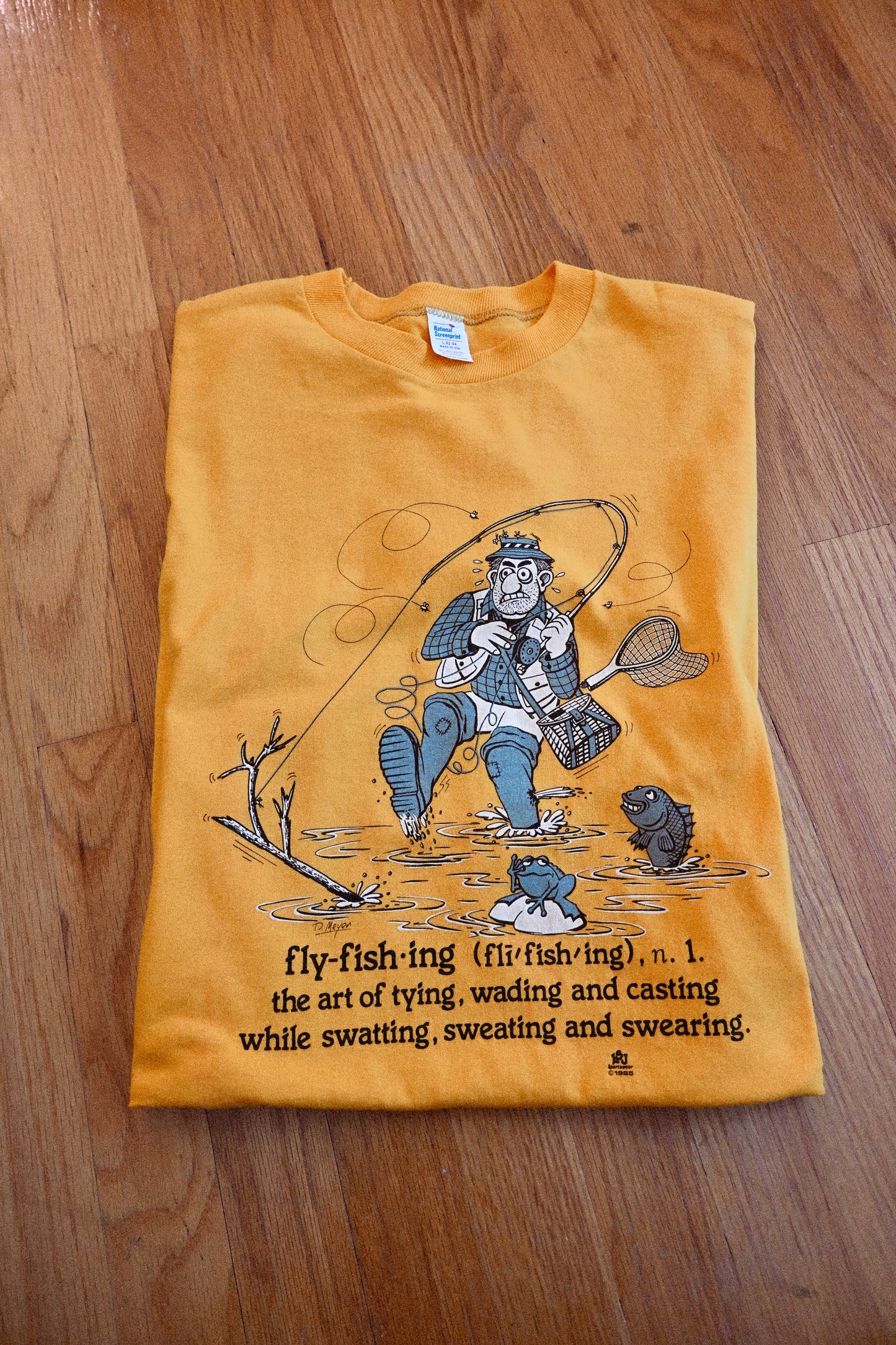 fly-fishing (fli'fish'ing) t-shirt - L