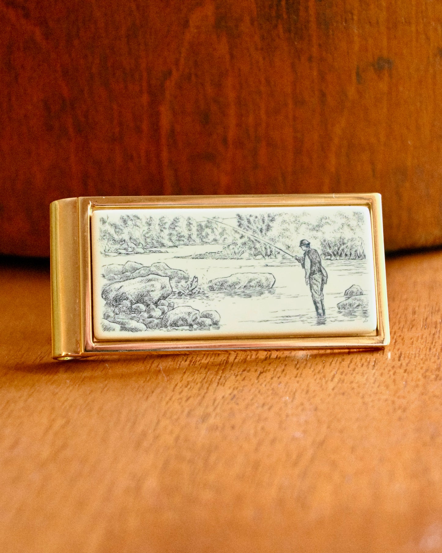 Vintage Angler Money Clip
