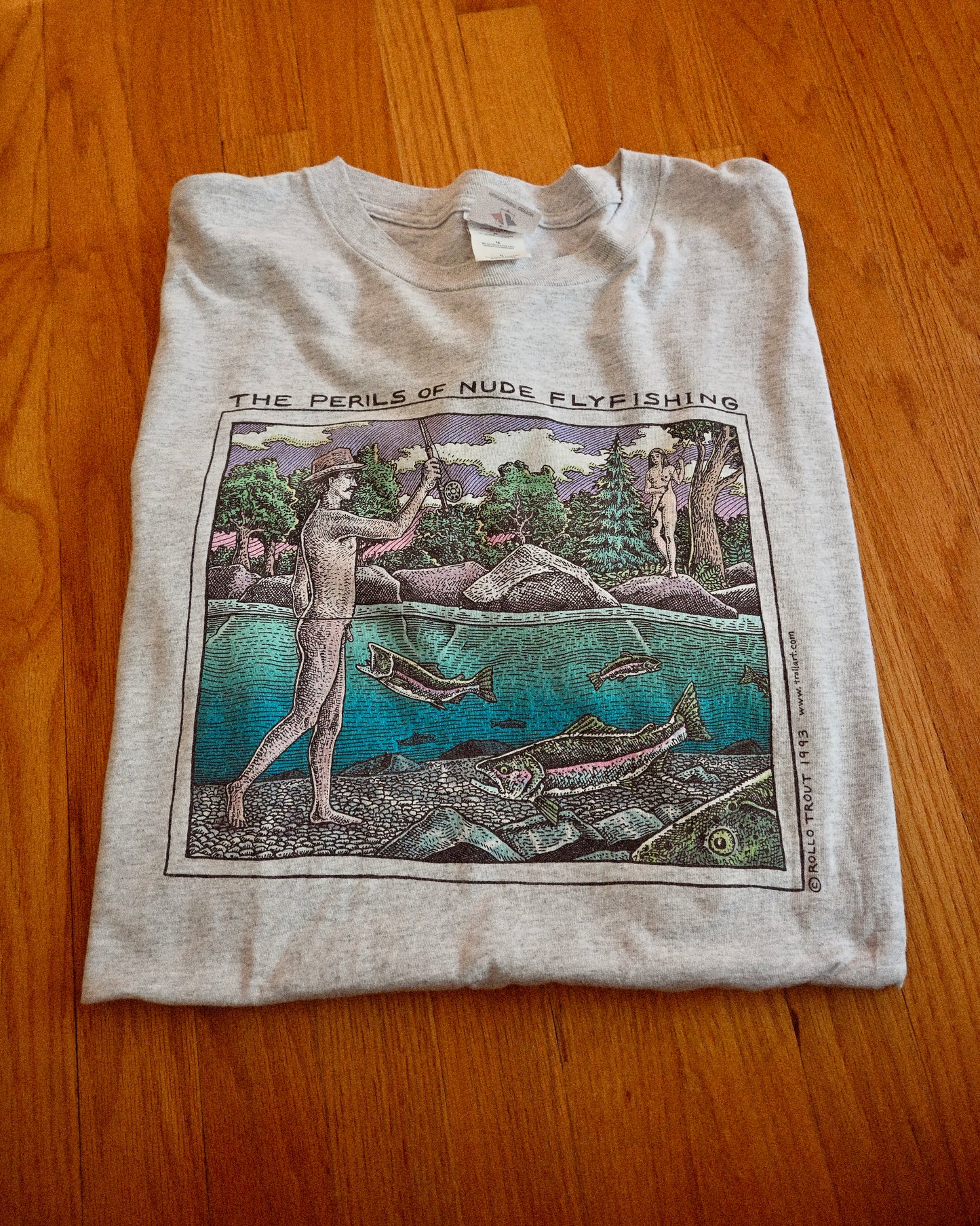 Ray Troll Nude Fly Fishing T - XL