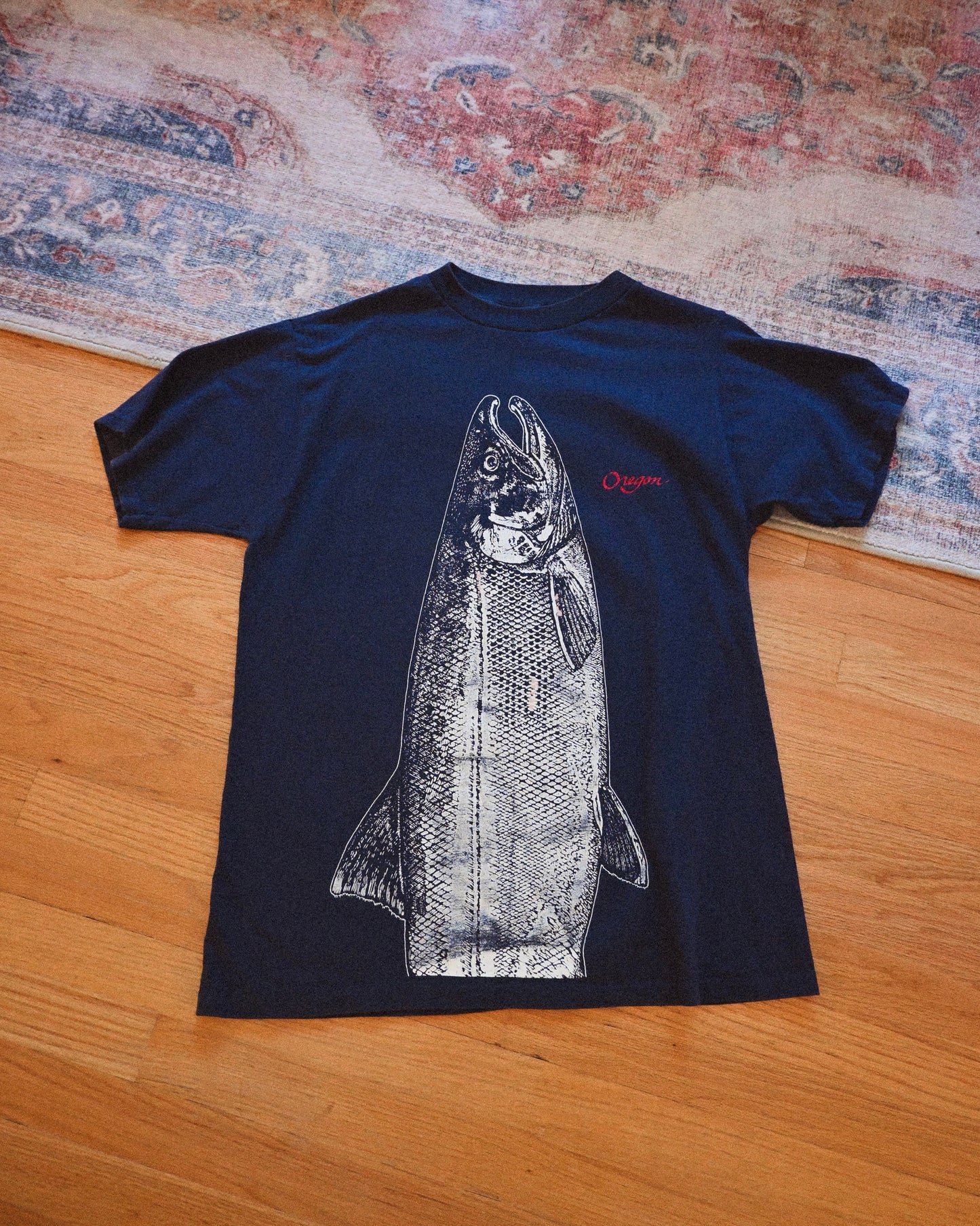 Distressed Oregon Salmon T - L