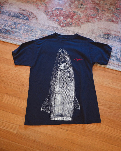 Distressed Oregon Salmon T - L