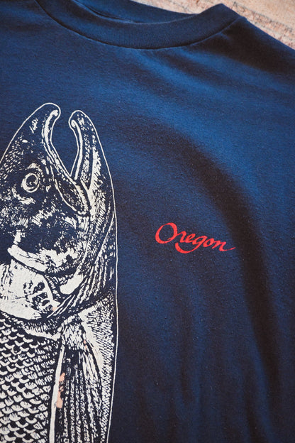 Distressed Oregon Salmon T - L