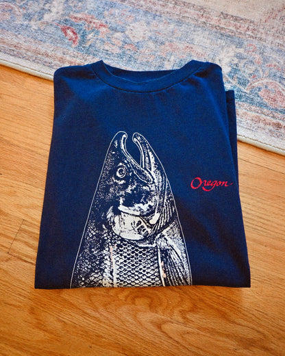Distressed Oregon Salmon T - L