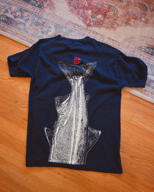 Distressed Oregon Salmon T - L