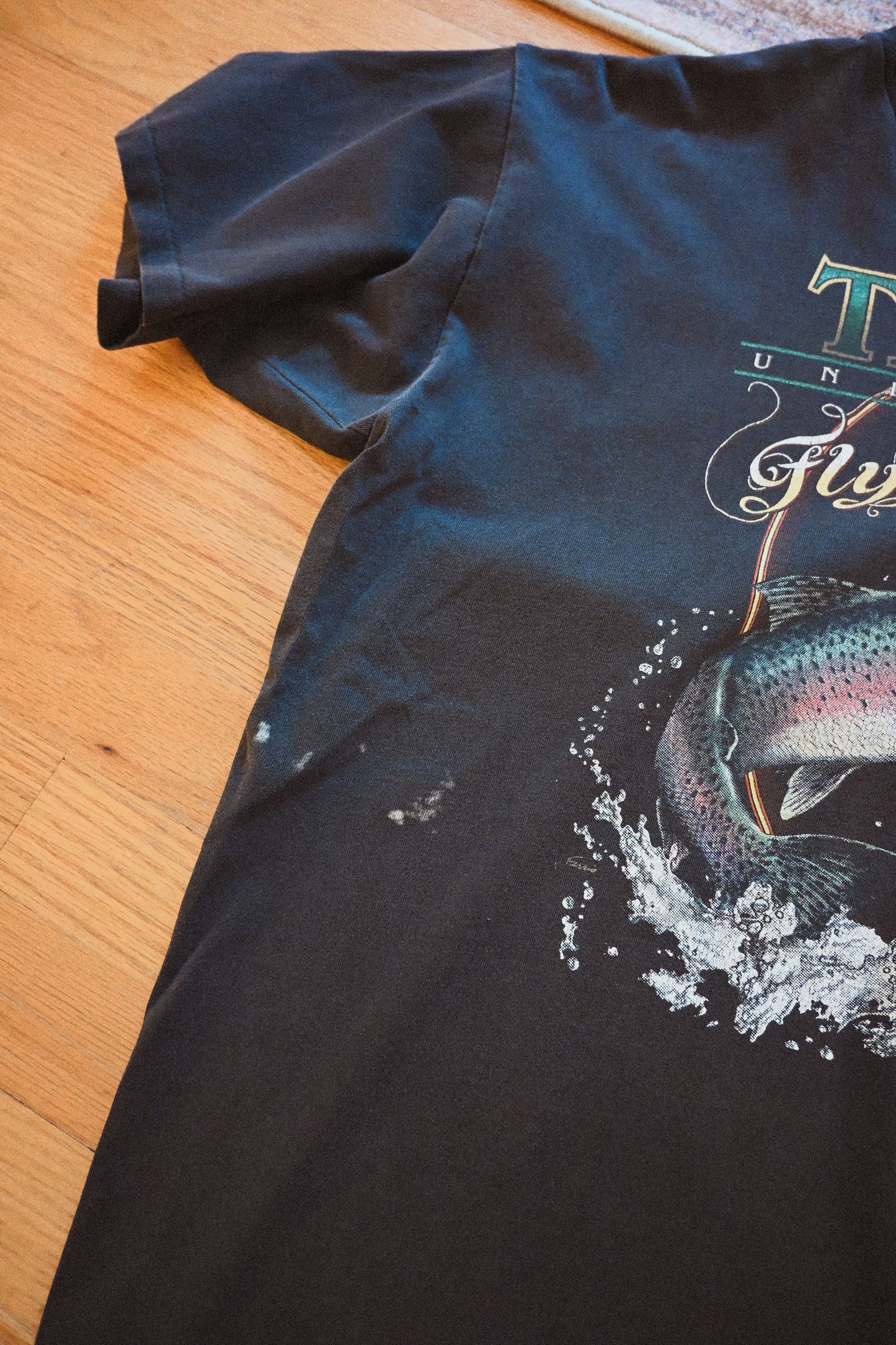 Distressed Trout Unlimited Rainbow Trout T - XL