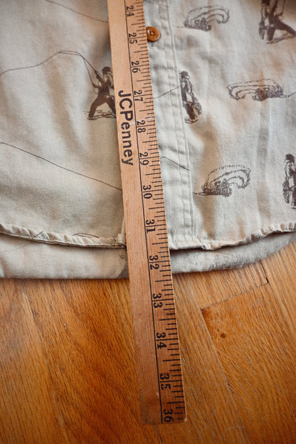 Vintage Orvis Angler All Over Shirt - L