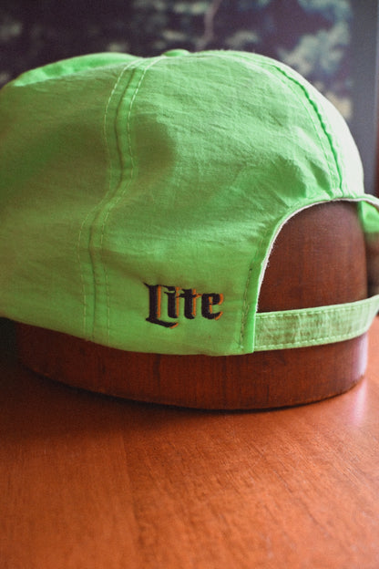 Distressed Miller Lite Trout Fishing Rope Cap