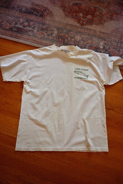 Distressed Coed Naked Fishing T - XL