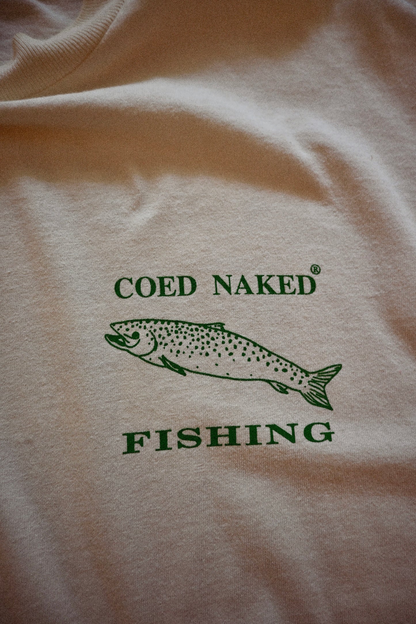 Distressed Coed Naked Fishing T - XL