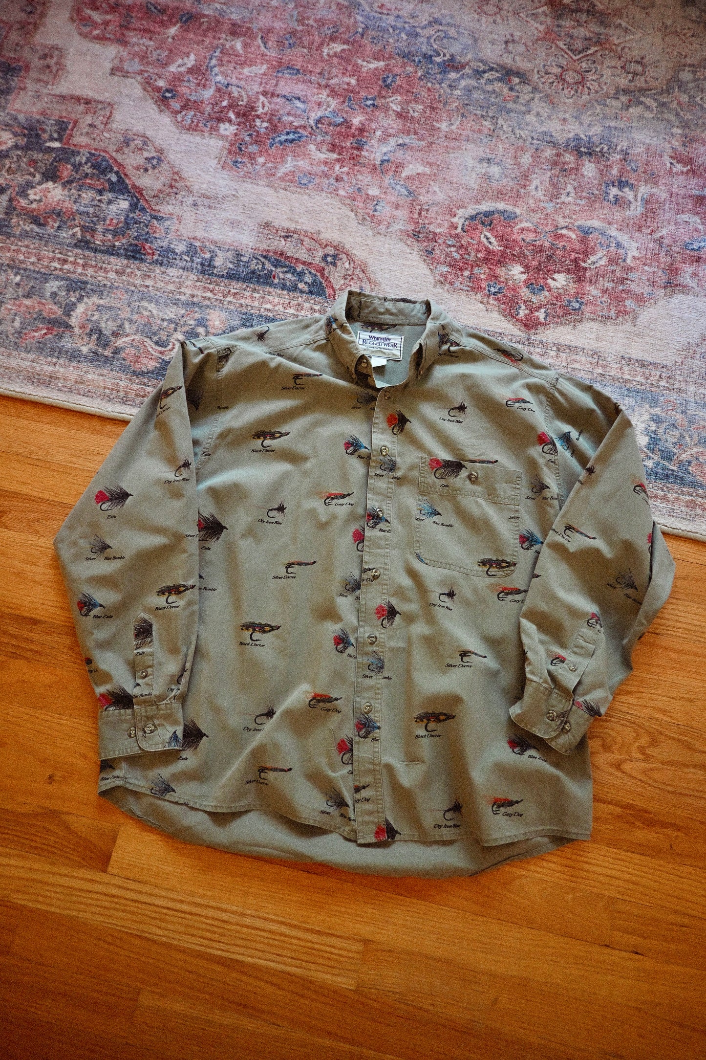 Wrangler Rugged West Flies All Over Shirt - XL