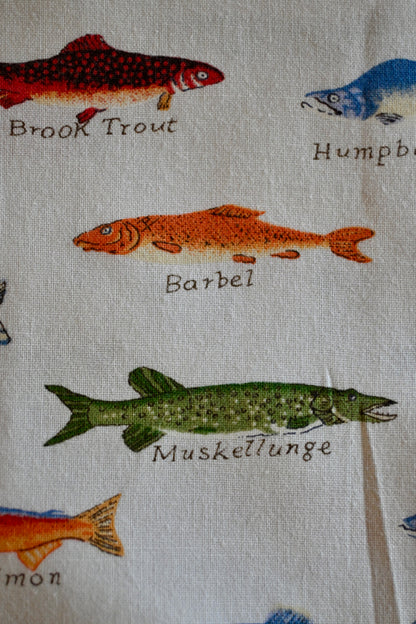 Vintage Orvis Fish All Over Short Sleeve Shirt - XL