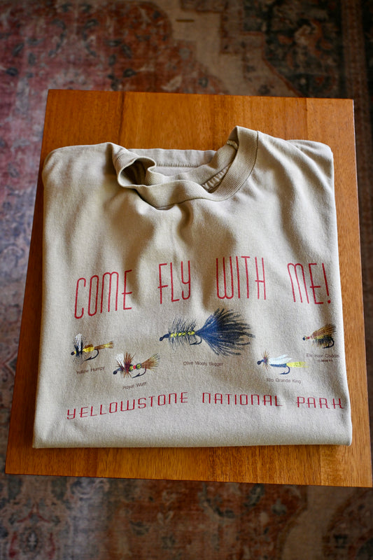 Distressed Come Fly With Me Yellowstone T - L