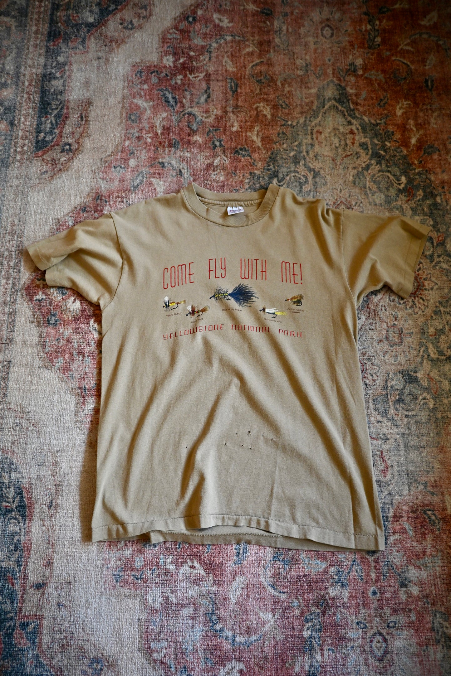 Distressed Come Fly With Me Yellowstone T - L