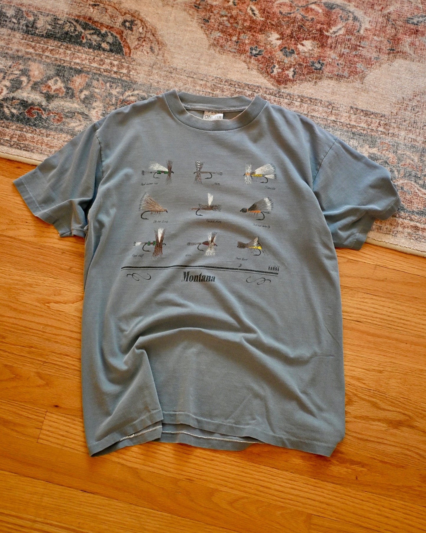 Distressed Montana Flies Shirt - L