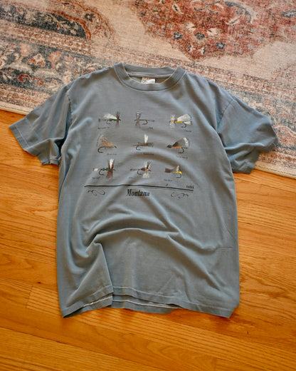 Distressed Montana Flies Shirt - L