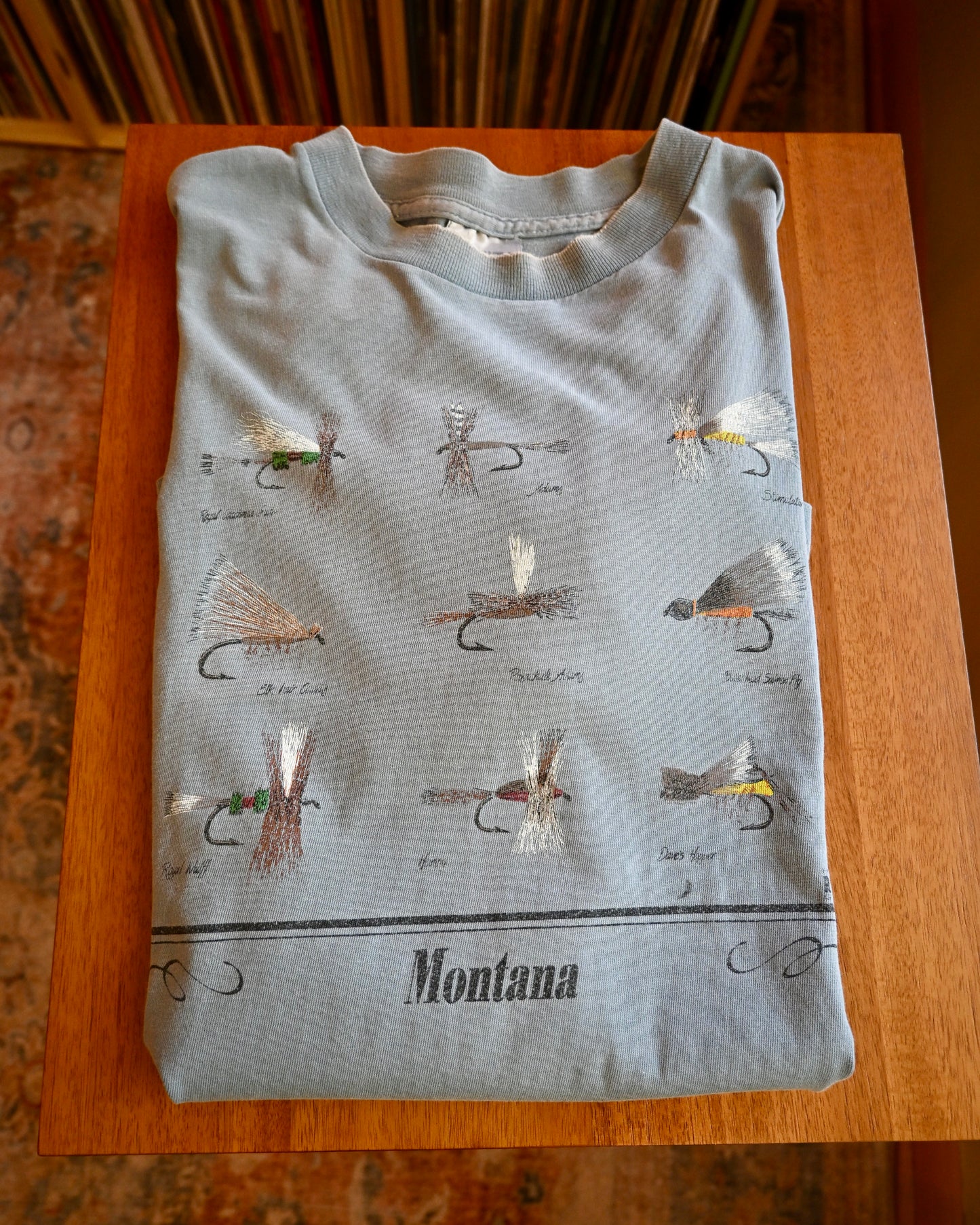 Distressed Montana Flies Shirt - L