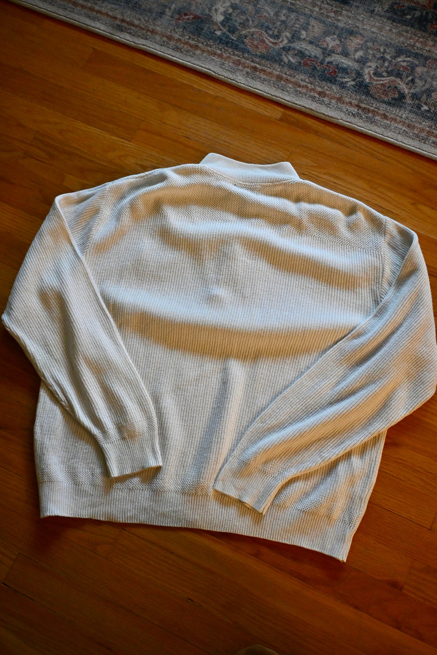 L.L.Bean Trout Cotton Knit Henley - XL Made in USA