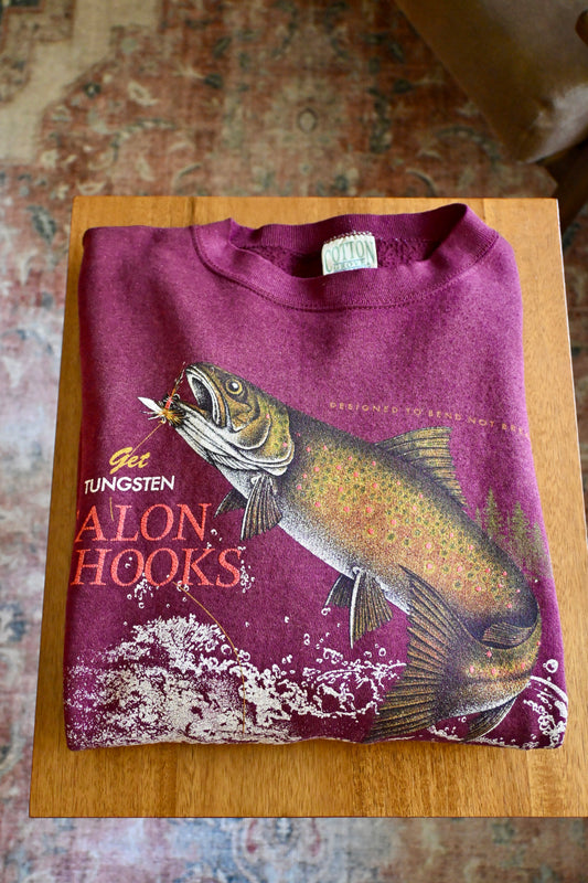 Vintage Talon Hooks Brown Trout Sweatshirt - XL