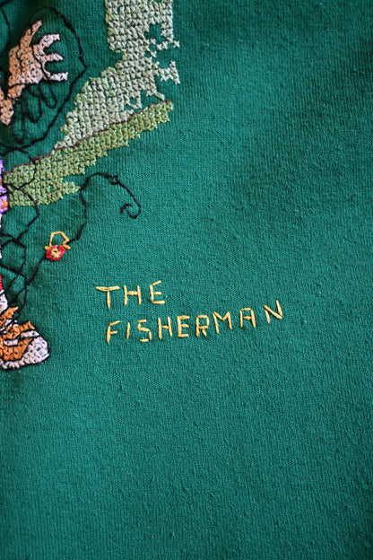 1992 Fisherman Cross Stitch Sweatshirt - XL
