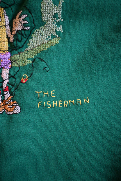 1992 Fisherman Cross Stitch Sweatshirt - XL