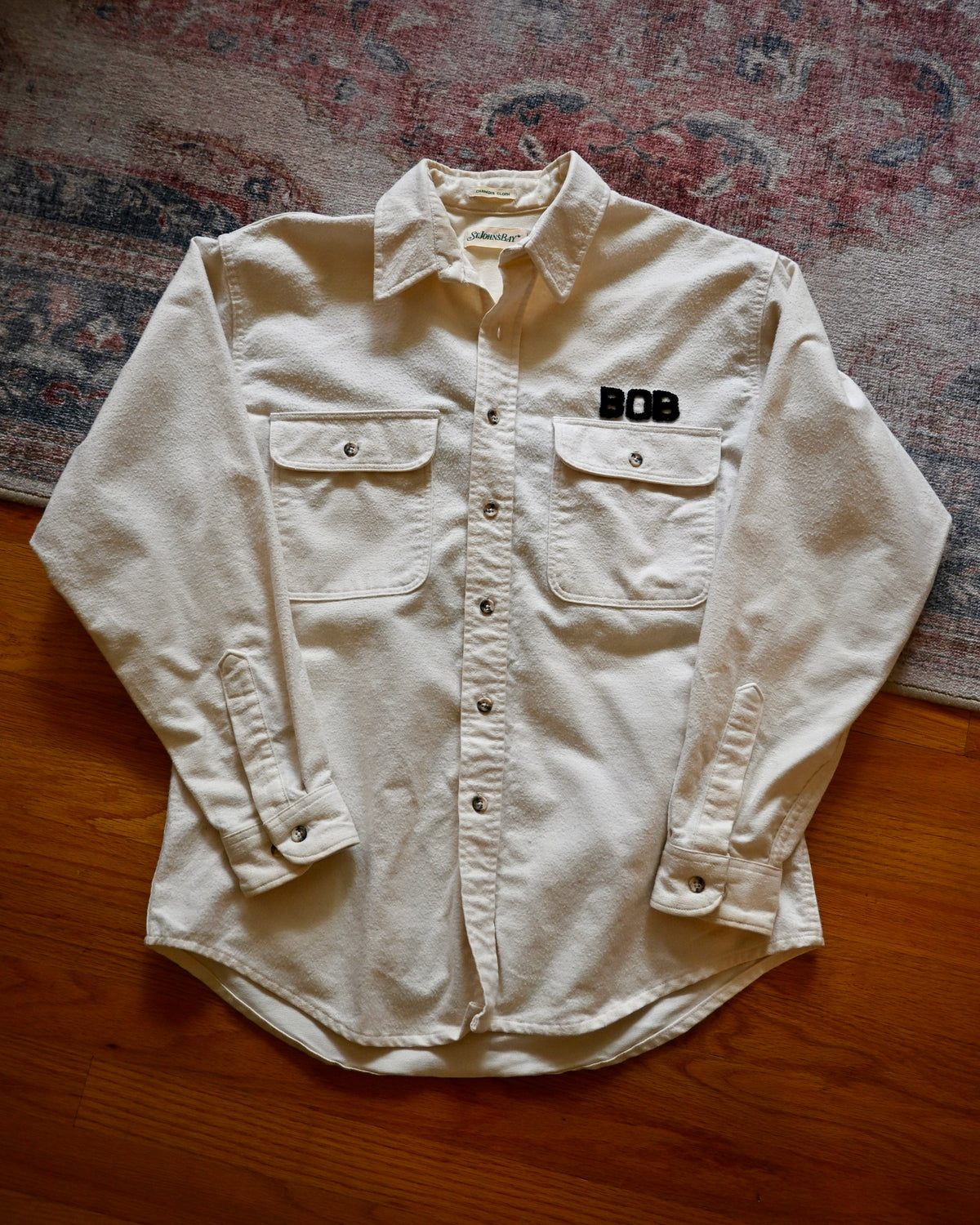Vintage Trout Embroidered Chamois Shirt "Bob" - L